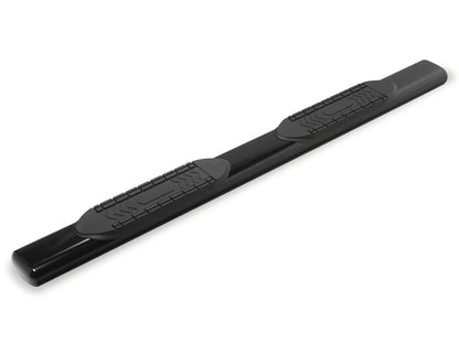 RedRock 6-Inch Oval Straight End Side Step Bars; Black (19-25 RAM 1500 Quad Cab)