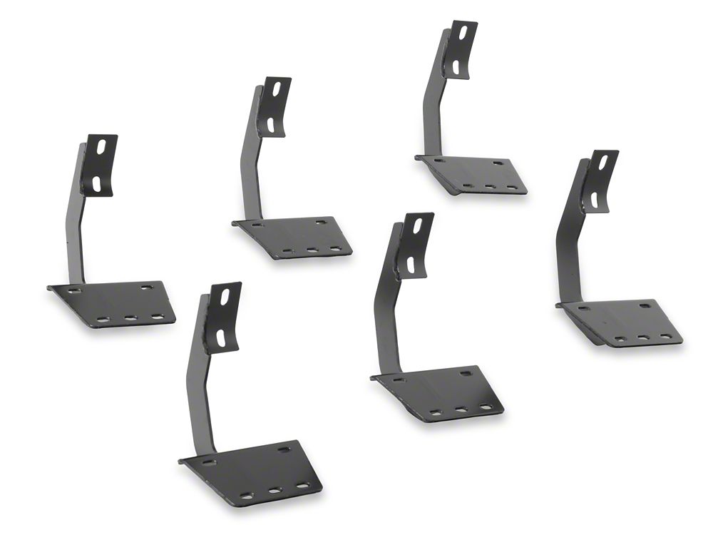 RedRock 6-Inch Oval Straight End Side Step Bars; Black (19-25 RAM 1500 Quad Cab)