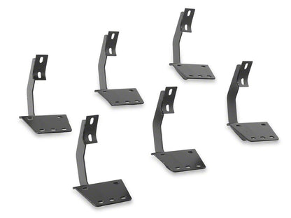 RedRock 6-Inch Oval Straight End Side Step Bars; Black (19-25 RAM 1500 Quad Cab)