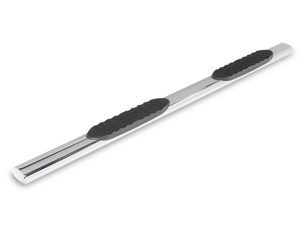 RedRock 5-Inch Ival Straight End Side Step Bars; Stainless Steel (19-25 RAM 1500 Crew Cab)