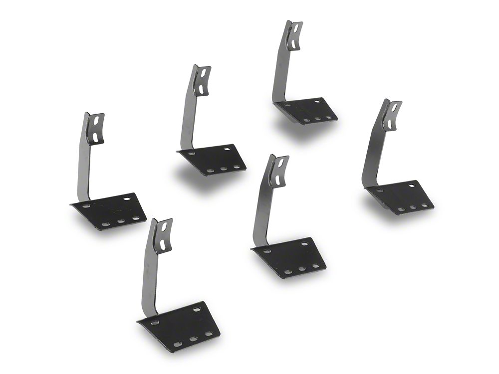 RedRock 5-Inch Ival Straight End Side Step Bars; Stainless Steel (19-25 RAM 1500 Crew Cab)