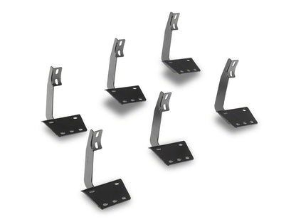 RedRock 5-Inch Ival Straight End Side Step Bars; Stainless Steel (19-25 RAM 1500 Crew Cab)