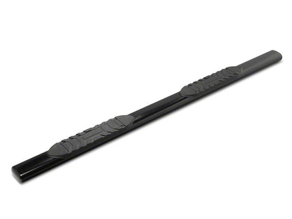 RedRock 5-Inch Oval Straight End Side Step Bars; Black (19-25 RAM 1500 Crew Cab)