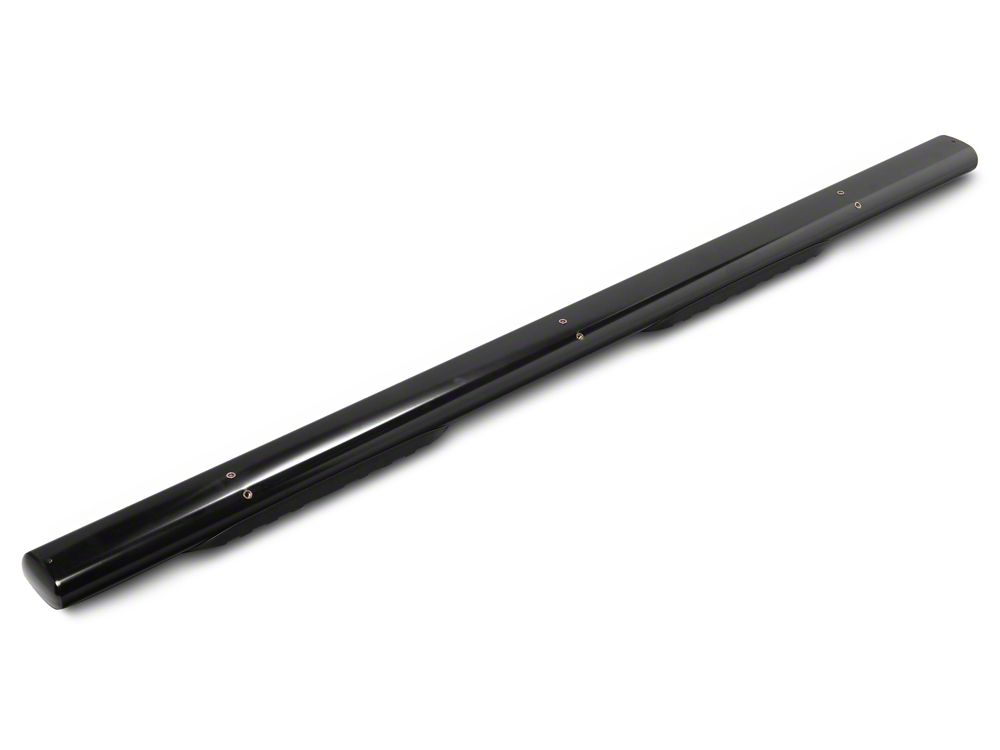 RedRock 5-Inch Oval Straight End Side Step Bars; Black (19-25 RAM 1500 Crew Cab)