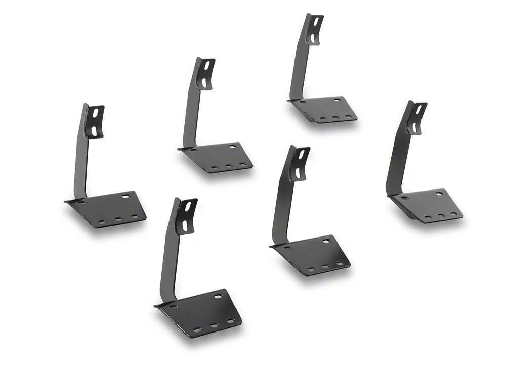 RedRock 5-Inch Oval Straight End Side Step Bars; Black (19-25 RAM 1500 Crew Cab)