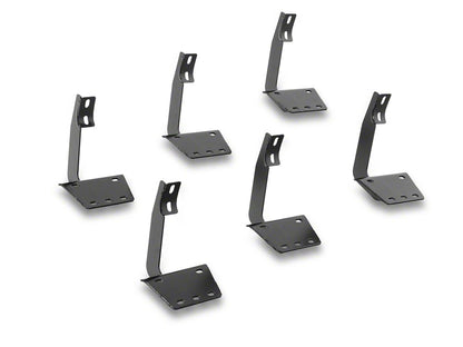 RedRock 5-Inch Oval Straight End Side Step Bars; Black (19-25 RAM 1500 Crew Cab)