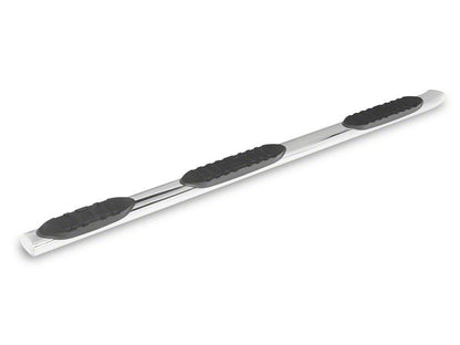 RedRock 5-Inch Oval Bent End Wheel to Wheel Side Step Bars; Stainless Steel (19-25 RAM 1500 Crew Cab w/ 5.7-Foot Box)