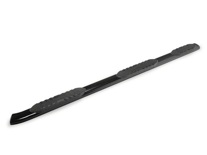 RedRock 5-Inch Oval Bent End Wheel to Wheel Side Step Bars; Black (19-25 RAM 1500 Crew Cab w/ 5.7-Foot Box)