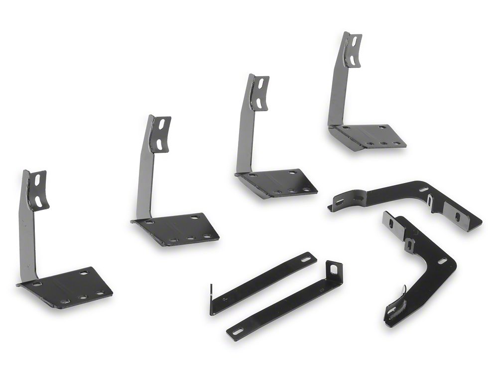 RedRock 5-Inch Oval Bent End Wheel to Wheel Side Step Bars; Black (19-25 RAM 1500 Crew Cab w/ 5.7-Foot Box)