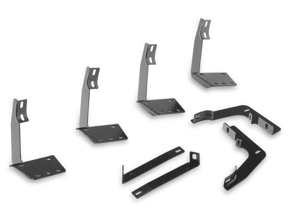 RedRock 5-Inch Oval Bent End Wheel to Wheel Side Step Bars; Black (19-25 RAM 1500 Crew Cab w/ 5.7-Foot Box)
