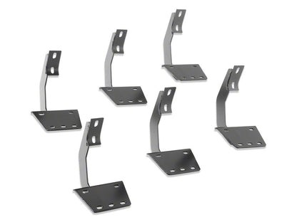 RedRock 6-Inch Oval Bent End Side Step Bars; Black (19-25 RAM 1500 Crew Cab)