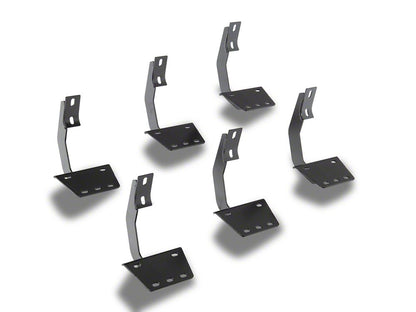 RedRock 6-Inch Oval Bent End Side Step Bars; Black (19-25 RAM 1500 Crew Cab)