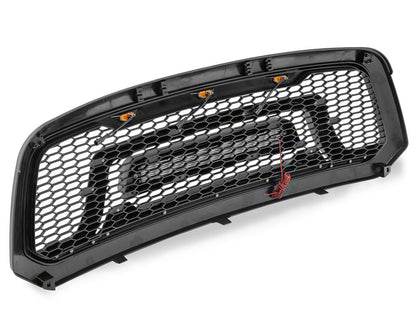RedRock Armor Upper Replacement Grille with LED Off Road Lights and DRL (13-18 RAM 1500, Excluding Rebel)