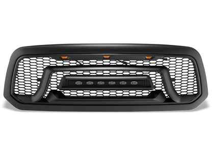 RedRock Armor Upper Replacement Grille with LED Off Road Lights and DRL (13-18 RAM 1500, Excluding Rebel)