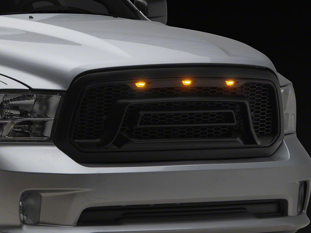 RedRock Rebel Style Upper Replacement Grille with LED DRL (13-18 RAM 1500, Excluding Rebel)
