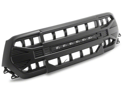 RedRock Full Upper Replacement Grille with LED Off-Road Light Bar (19-24 RAM 1500 Big Horn, Laramie, Lone Star, Tradesman)