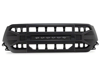 RedRock Full Upper Replacement Grille with LED Off-Road Light Bar (19-24 RAM 1500 Big Horn, Laramie, Lone Star, Tradesman)