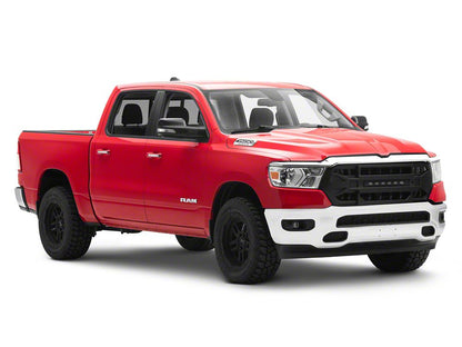 RedRock Full Upper Replacement Grille with LED Off-Road Light Bar (19-24 RAM 1500 Big Horn, Laramie, Lone Star, Tradesman)