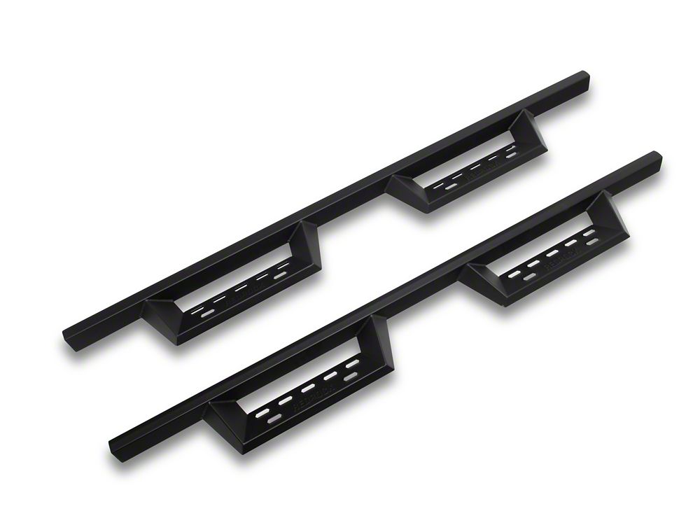 RedRock 4-Inch Drop TC1 Running Boards; Textured Black (19-25 RAM 1500 Quad Cab)