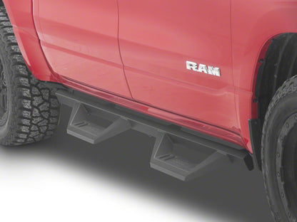 RedRock TC2 Drop Step Running Boards; Textured Black (19-25 RAM 1500 Crew Cab)