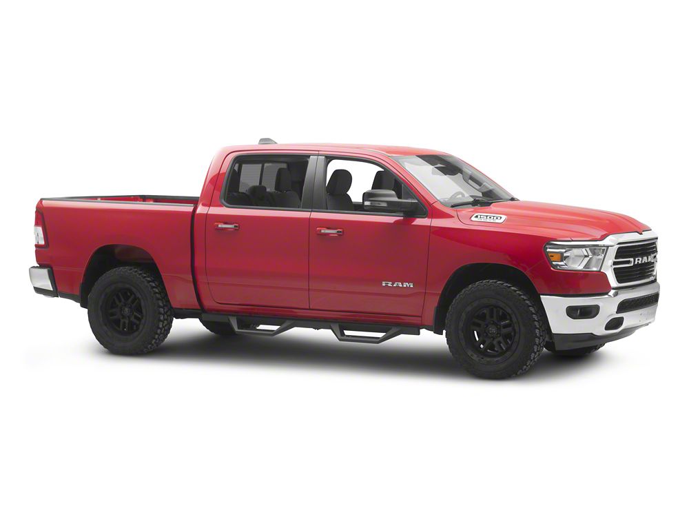 RedRock TC2 Drop Step Running Boards; Textured Black (19-25 RAM 1500 Crew Cab)