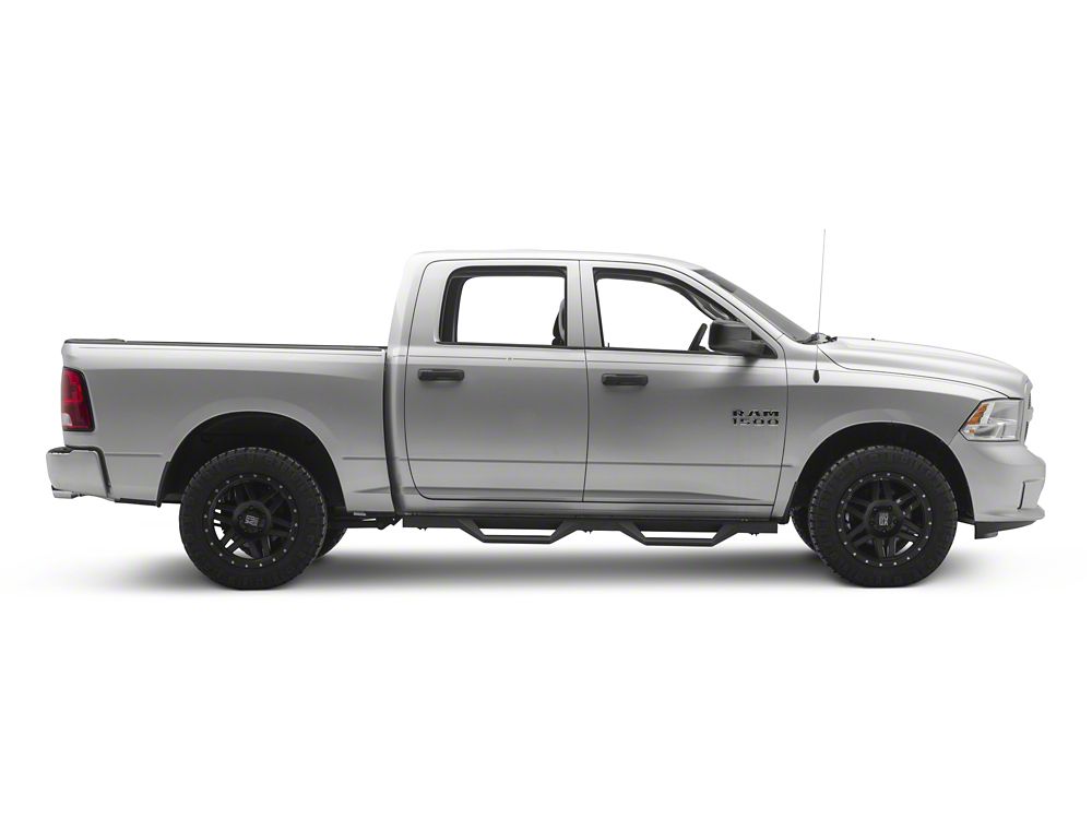 RedRock TC2 Drop Step Running Boards; Textured Black (09-18 RAM 1500 Crew Cab)