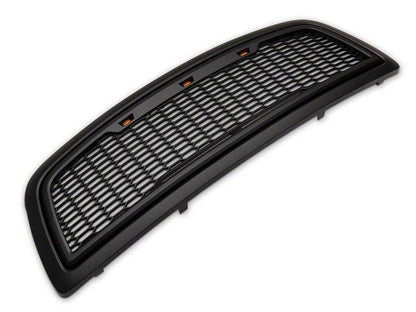 RedRock Baja Upper Replacement Grille with LED Lighting; Matte Black (09-12 RAM 1500)