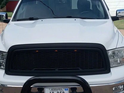 RedRock Baja Upper Replacement Grille with LED Lighting; Matte Black (09-12 RAM 1500)