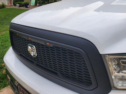 RedRock Baja Upper Replacement Grille with LED Lighting; Matte Black (13-18 RAM 1500, Excluding Rebel)