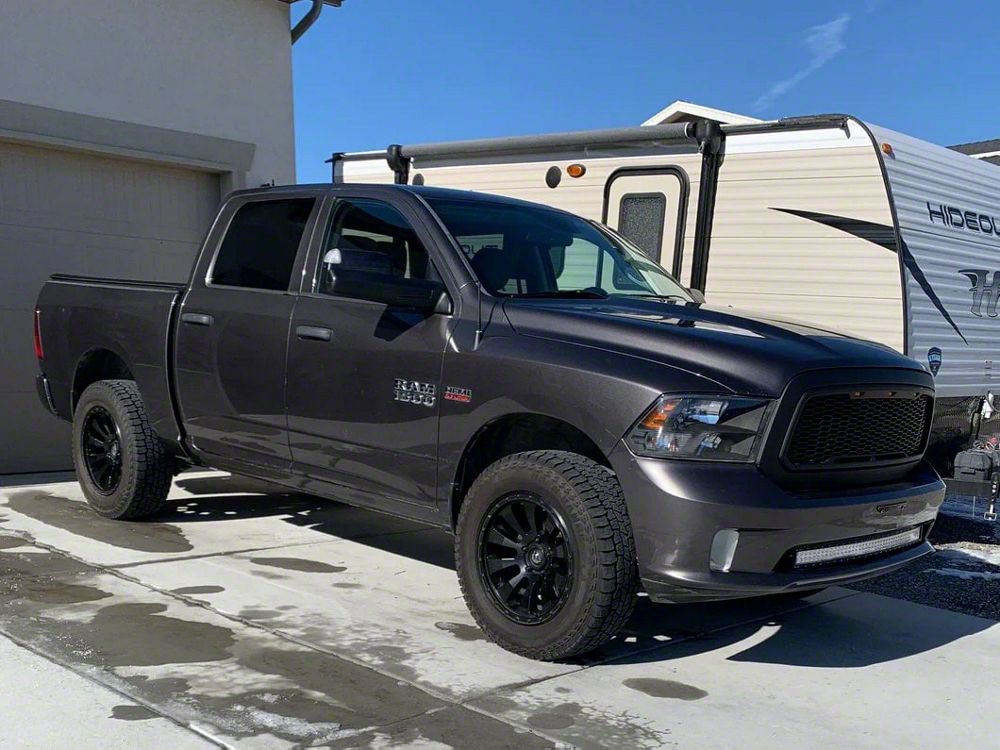RedRock Baja Upper Replacement Grille with LED Lighting; Matte Black (13-18 RAM 1500, Excluding Rebel)