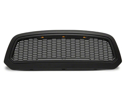 RedRock Baja Upper Replacement Grille with LED Lighting; Matte Black (13-18 RAM 1500, Excluding Rebel)
