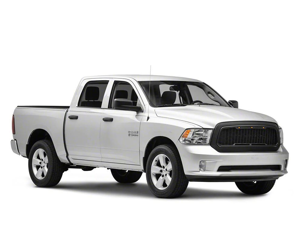 RedRock Baja Upper Replacement Grille with LED Lighting; Matte Black (13-18 RAM 1500, Excluding Rebel)