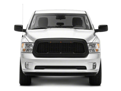 RedRock Baja Upper Replacement Grille with LED Lighting; Matte Black (13-18 RAM 1500, Excluding Rebel)