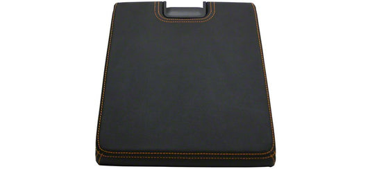 RedRock Alterum Series Center Console Top Lid; Black with Gold Stitching (07-13 Silverado 1500 w/ Bench Seat)