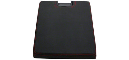 RedRock Alterum Series Center Console Top Lid; Black with Red Stitching (07-13 Silverado 1500 w/ Bench Seat)