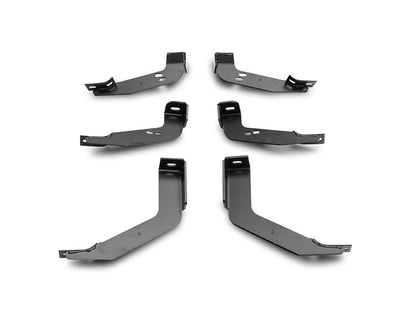 RedRock 5-Inch Oval Bent End Wheel to Wheel Side Step Bars; Black (07-13 Silverado 1500 Extended Cab w/ 6.50-Foot Standard Box, Crew Cab)