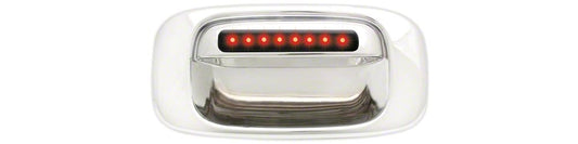 RedRock Chrome LED Tailgate Handle; Red LED; Smoked (99-06 Sierra 1500)