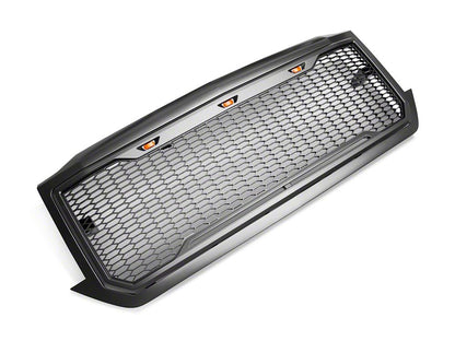 RedRock Baja Upper Replacement Grille with LED Lighting; Charcoal (16-18 Silverado 1500)