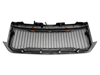 RedRock Baja Upper Replacement Grille with LED Lighting; Charcoal (16-18 Silverado 1500)