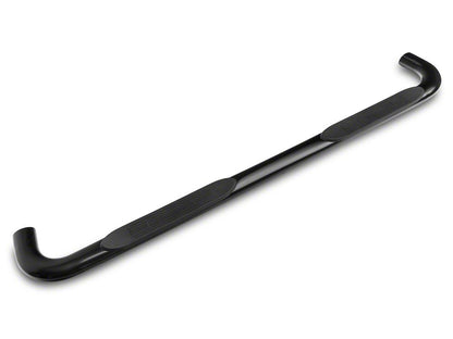 RedRock 4-Inch Oval Bent End Side Step Bars; Black (19-25 Silverado 1500 Crew Cab)