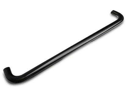 RedRock 4-Inch Oval Bent End Side Step Bars; Black (19-25 Silverado 1500 Crew Cab)