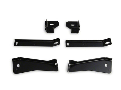 RedRock 4-Inch Oval Bent End Side Step Bars; Black (19-25 Silverado 1500 Crew Cab)