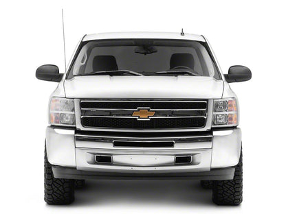 RedRock Upper Overlay Grille; Black (07-13 Silverado 1500)