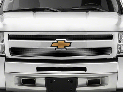 RedRock Upper Overlay Grille; Polished (07-13 Silverado 1500)