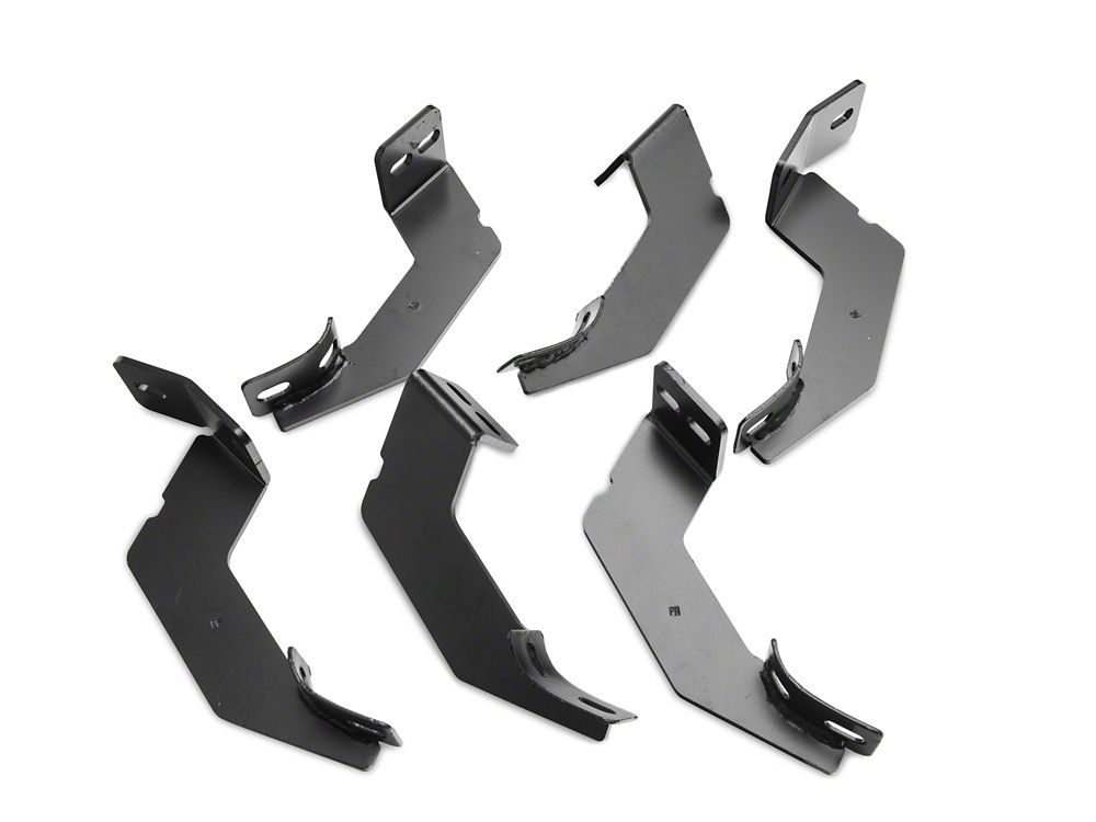 RedRock 6-Inch Oval Straight End Side Step Bars; Stainless Steel (19-25 Silverado 1500 Double Cab)