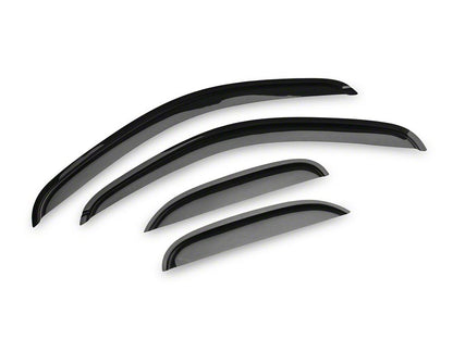 RedRock Window Deflectors; Front and Rear; Smoked (07-13 Silverado 1500 Extended Cab)