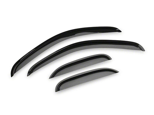 RedRock Window Deflectors; Front and Rear; Smoked (07-13 Silverado 1500 Extended Cab)