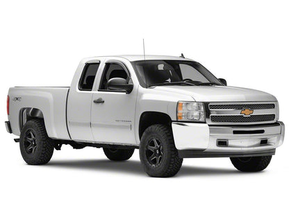 RedRock Window Deflectors; Front and Rear; Smoked (07-13 Silverado 1500 Extended Cab)