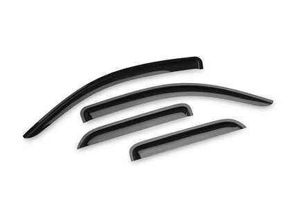 RedRock Window Deflectors; Front and Rear; Smoked (14-18 Silverado 1500 Double Cab)
