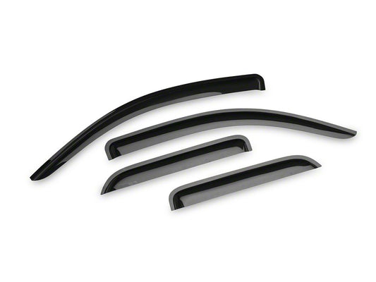 RedRock Window Deflectors; Front and Rear; Smoked (14-18 Silverado 1500 Double Cab)